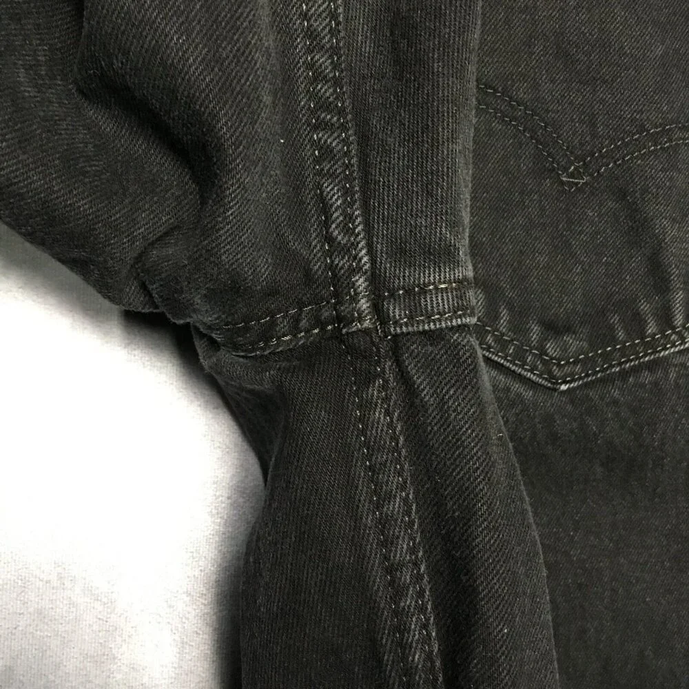Levis Mens 550 Relaxed Fit Black Jeans size 38x34 Cotton Denim Pant Copper Rivet